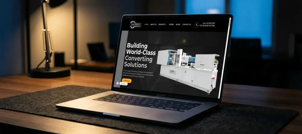 Manufacturing Website Design Ahmedabad by Exonity Tech